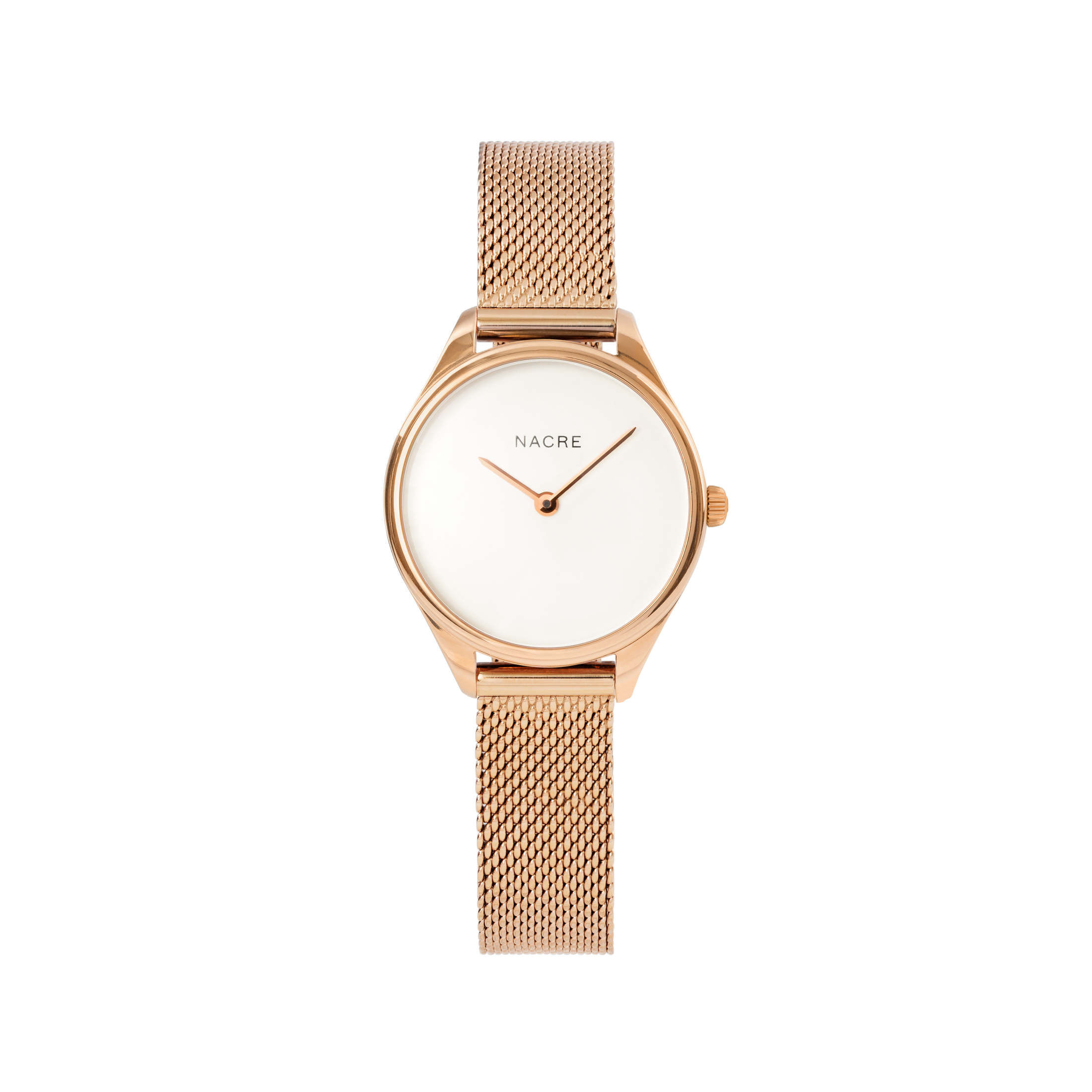 Mini Lune - Rose Gold - Navy Leather